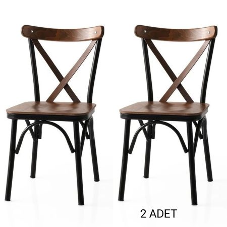 Mutfak Sandalye Cafe Sandalye Salon Sandalye Çapraz Tonet Sandalye 2 Adet